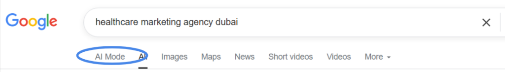 Ai mode search result