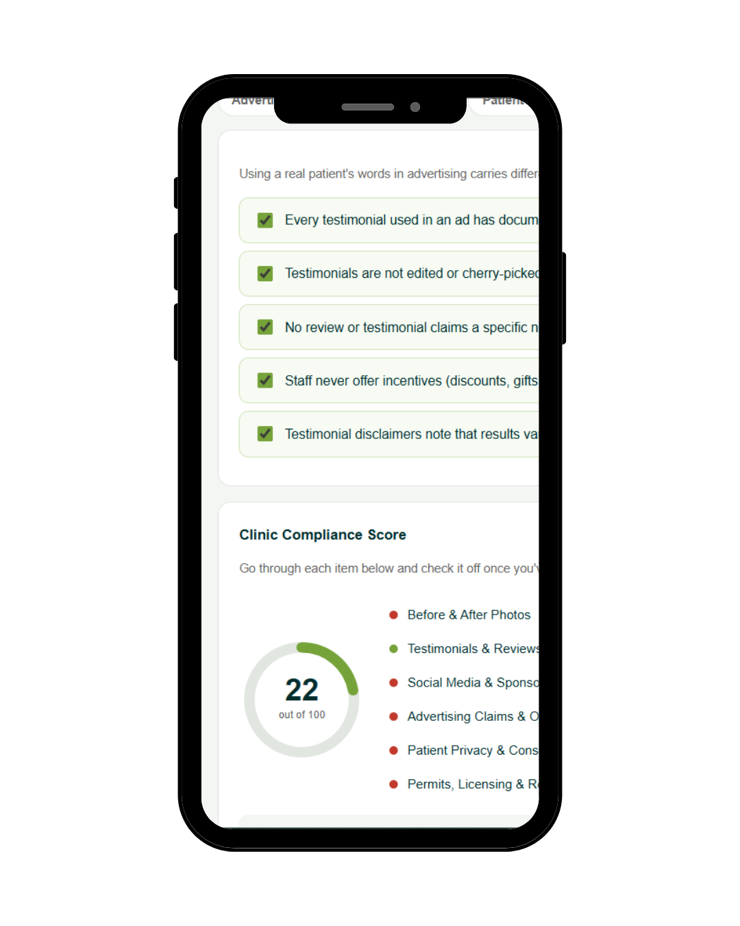 Clinic Ad Compliance Checklist Preview